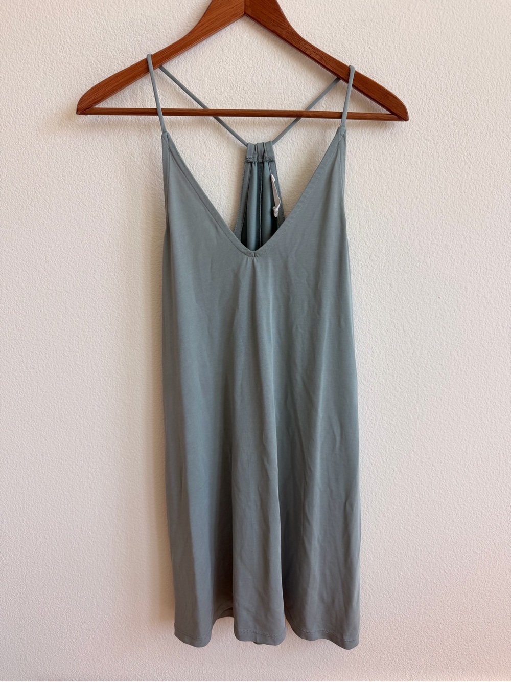 Double Zero Sage Green Dress with Spaghetti Straps Size-S